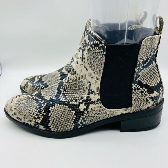 Papaya Shoes - Papaya Women’s Snake Print Ankle Boots Size US 9/UK 7/41